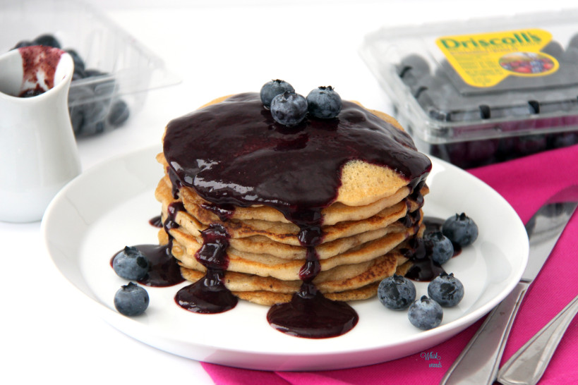 Blueberry Pancakes (gluten free, vegan)