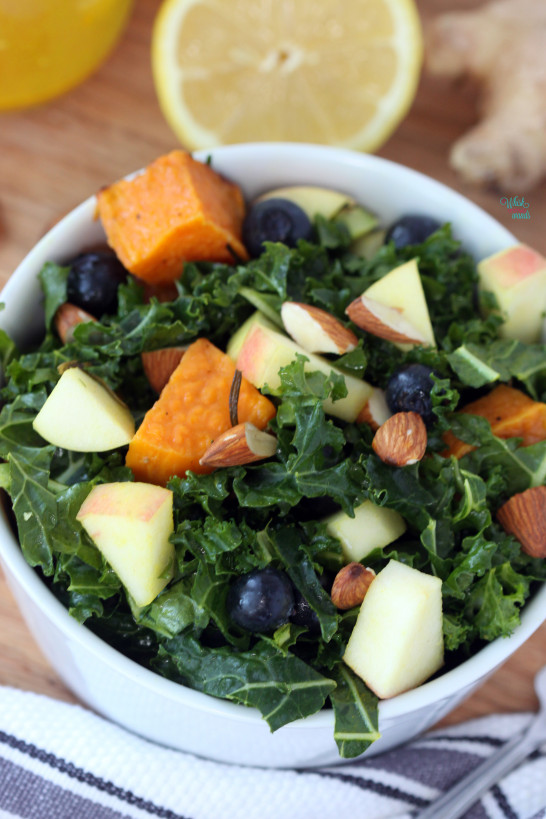 Genie In A Bowl Salad with Herb Roasted Sweet Potatoes