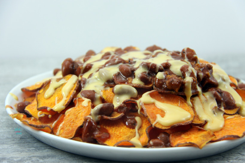 Loaded Chili Cheese Sweet Potato Chips