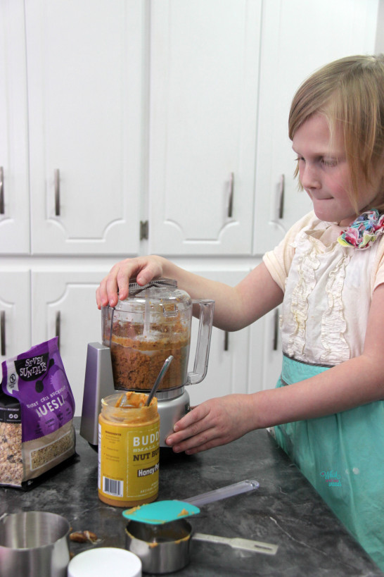 Making Peanut Butter Muesli Snack Bites