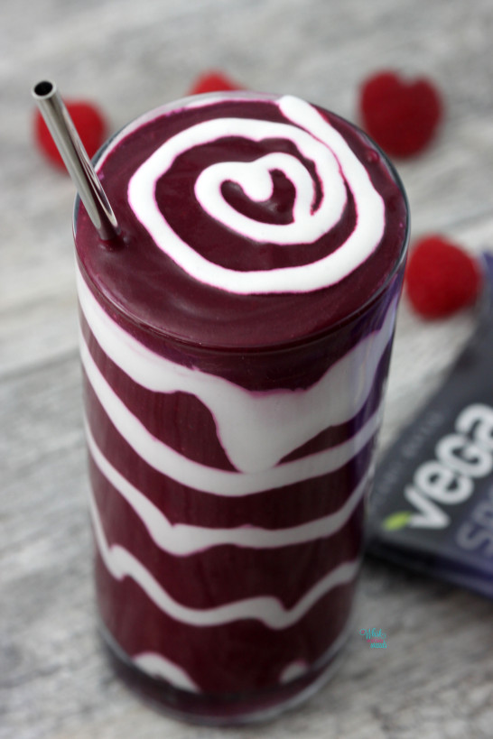 Red Velvet Swirled Protein Smoothie