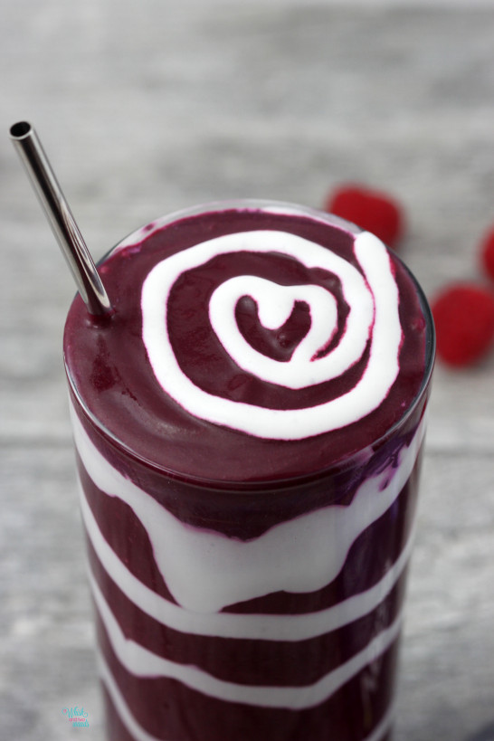 Red Velvet Swirled Protein Smoothie