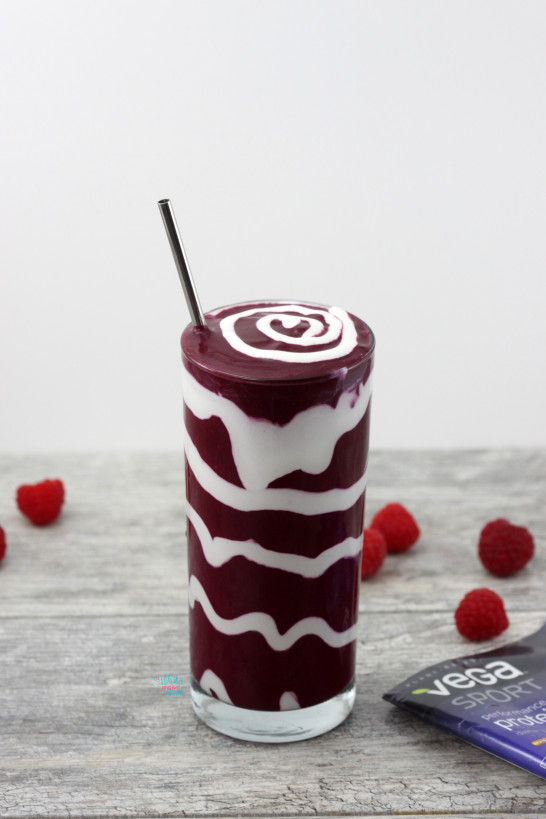 Red Velvet Swirled Protein Smoothie