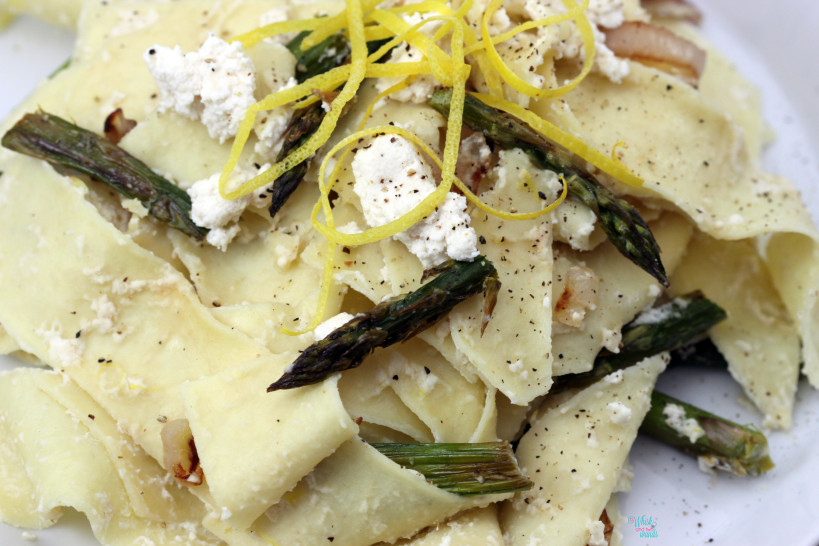 Lemon Ricotta Asparagus Pasta (dairy-free)