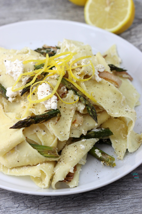 Lemon Ricotta Asparagus Pasta (dairy-free)