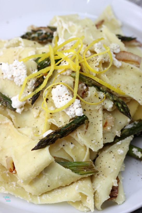 Lemon Ricotta Asparagus Pasta (dairy-free)