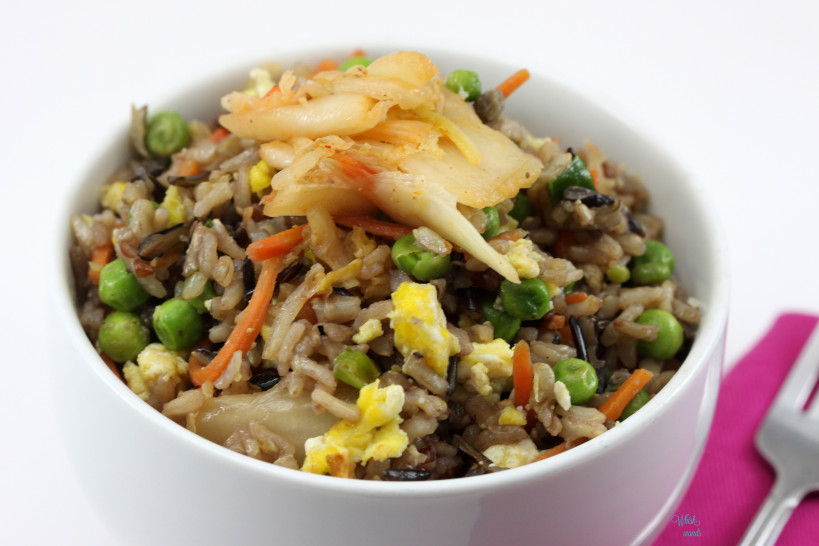 Kimichi Fried Wild Rice (with eggs)