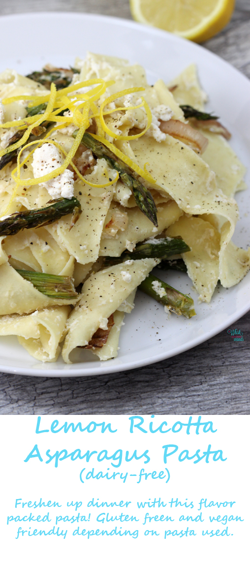 Lemon Asparagus Pasta Delicious flavor packed pasta that is dairy free and depending on pasta used gluten free and vegan. 