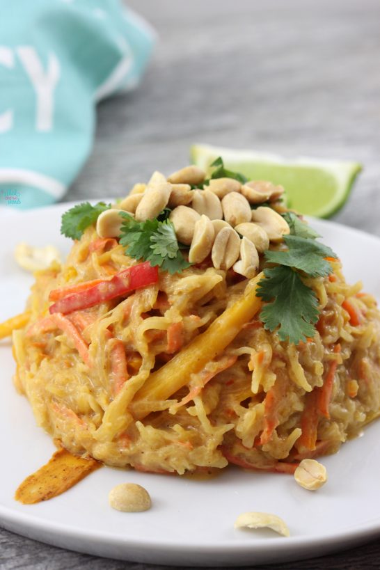 Spaghetti Squash Pad Thai (vegan, gluten free)