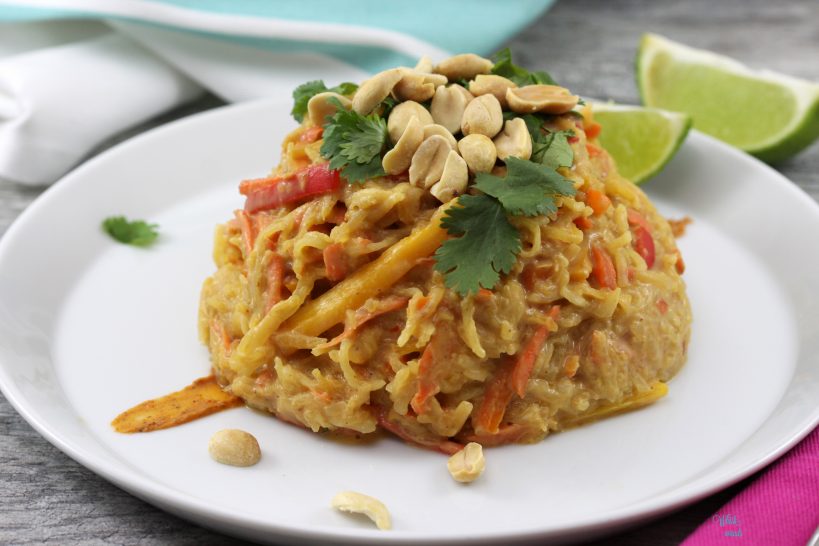 Spaghetti Squash Pad Thai (vegan, gluten free)