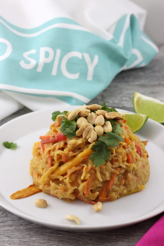 Spaghetti Squash Pad Thai (vegan, gluten free)