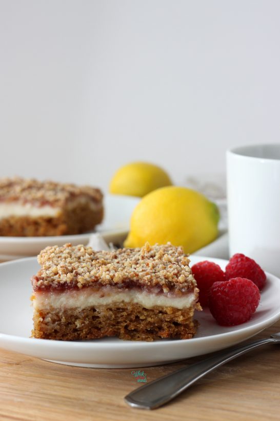 Lemon Raspberry Coffee Cake (vegan and gluten free)