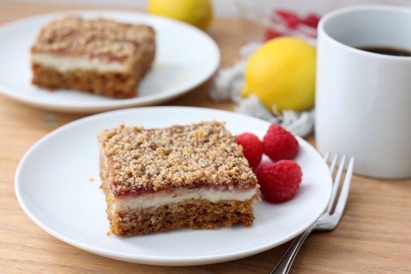 Lemon Raspberry Coffee Cake (vegan and gluten free)