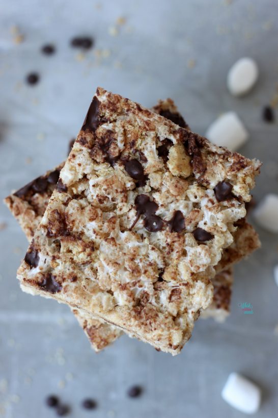 S'more Krispie Treats (vegan and gluten free friendly)