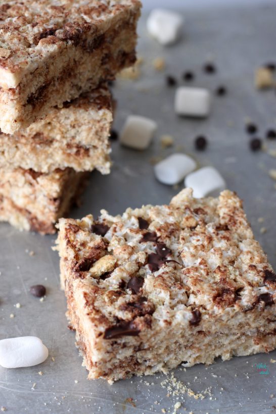 S'more Krispie Treats (vegan and gluten free friendly)