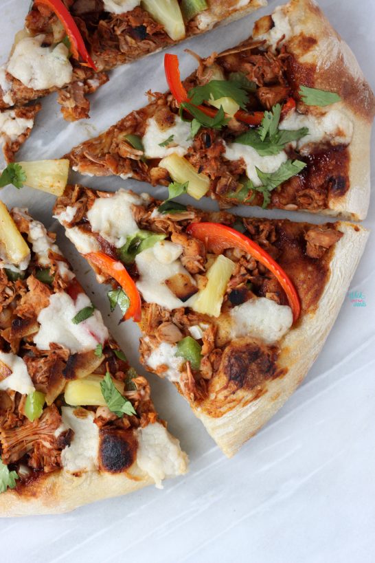 Vegan BBQ Pulled Pulled Pork Pizza