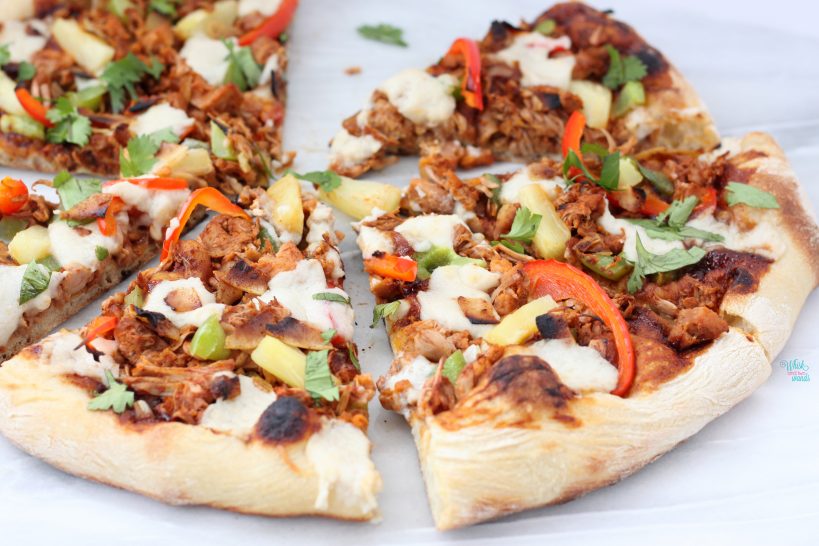 Vegan BBQ Pulled Pulled Pork Pizza