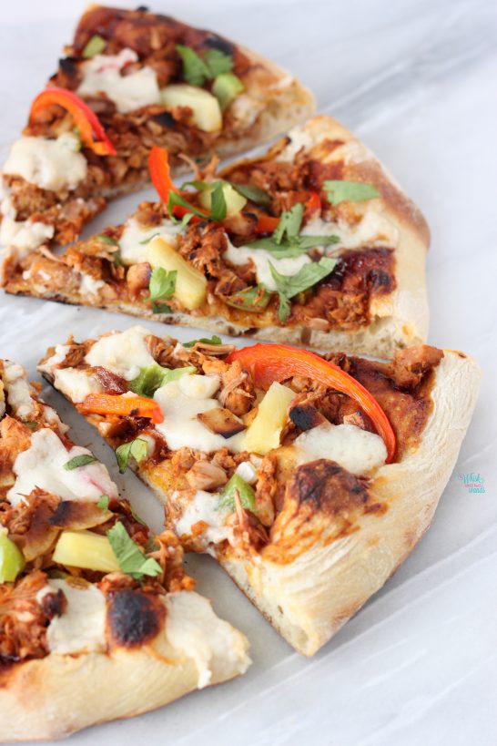 Vegan BBQ Pulled Pulled Pork Pizza