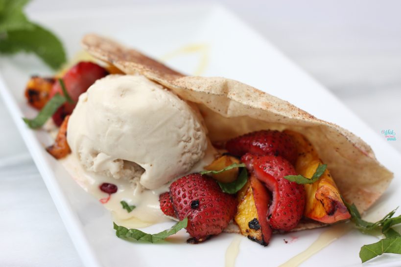 Grilled Fruit Dessert Tacos (dairy free, vegan, gluten free friendly)