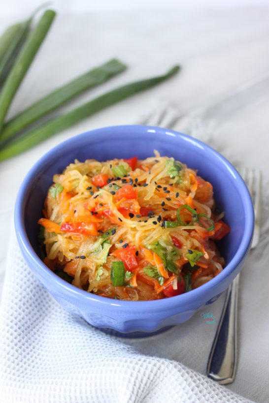 Spaghetti Squash Thai Salad (vegan, gluten free)