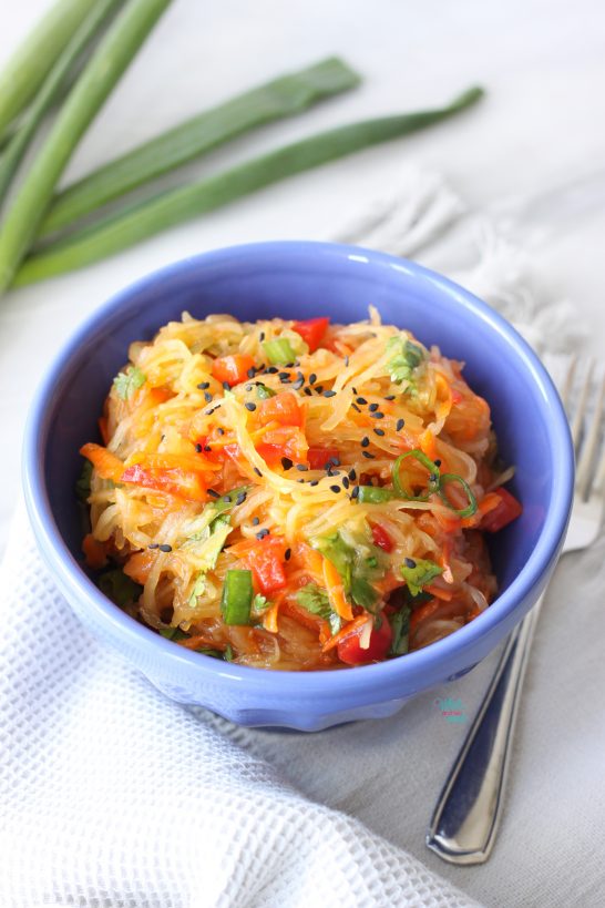 Spaghetti Squash Thai Salad (vegan, gluten free)