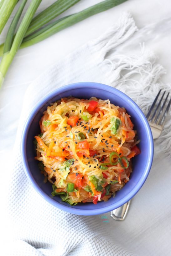 Spaghetti Squash Thai Salad (vegan, gluten free)