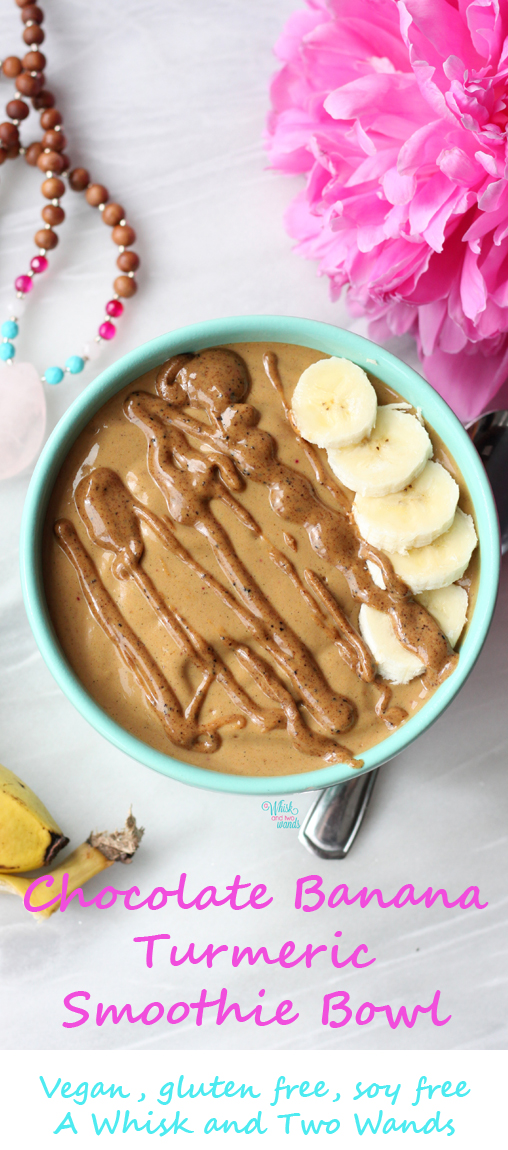 Chocolate Banana Turmeric Smoothie Bowl