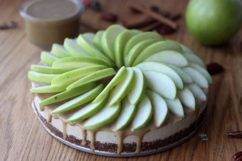 Caramel Apple Cheesecake (vegan and gluten free)