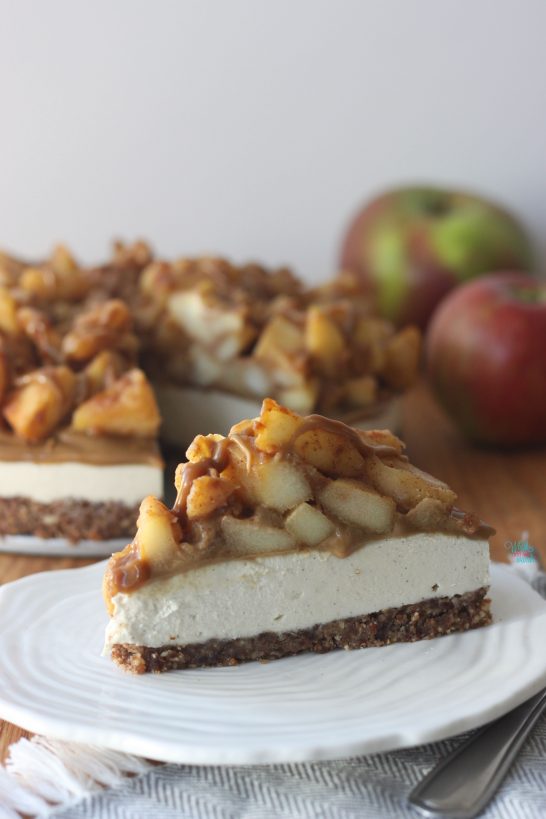 Caramel Apple Cheesecake (vegan and gluten free)