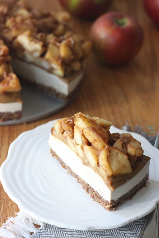 Caramel Apple Cheesecake (vegan and gluten free)