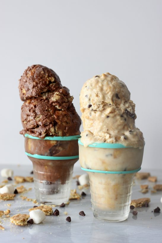 S'more Ice Cream Quick and easy vegan, gluten free, S'more Ice Creams, no ice cream machine required! 