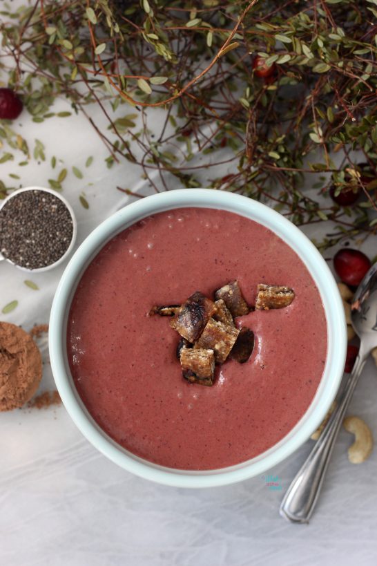 Cranberry Cocoa Bliss Smoothie Bowl 