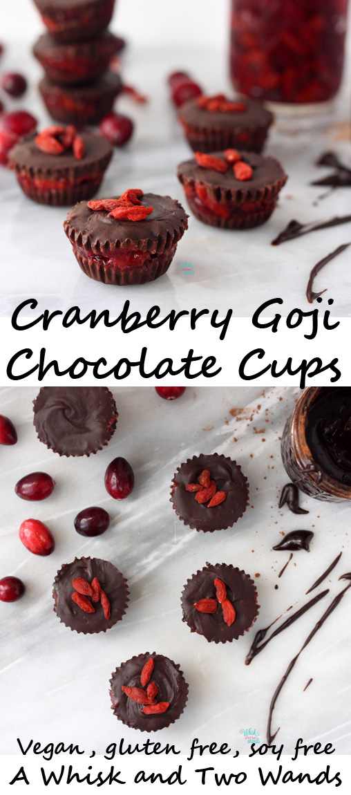 A Whisk and Two Wands Cranberry Goji Chocolate Cups