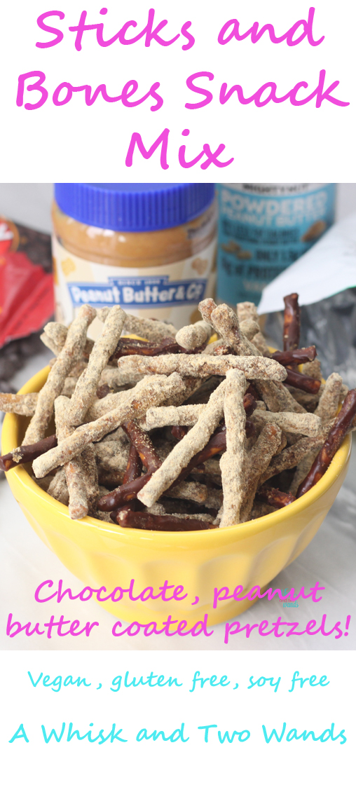 Fun twist on a classic with these chocolate and peanut butter coated pretzels! More protein and less sugar this combo still hits the spot and is perfect for your Halloween Party. Despite the name it makes a great snack anytime of year. 