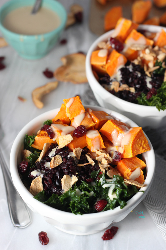 Sweet Potato Forbidden Rice Bowls