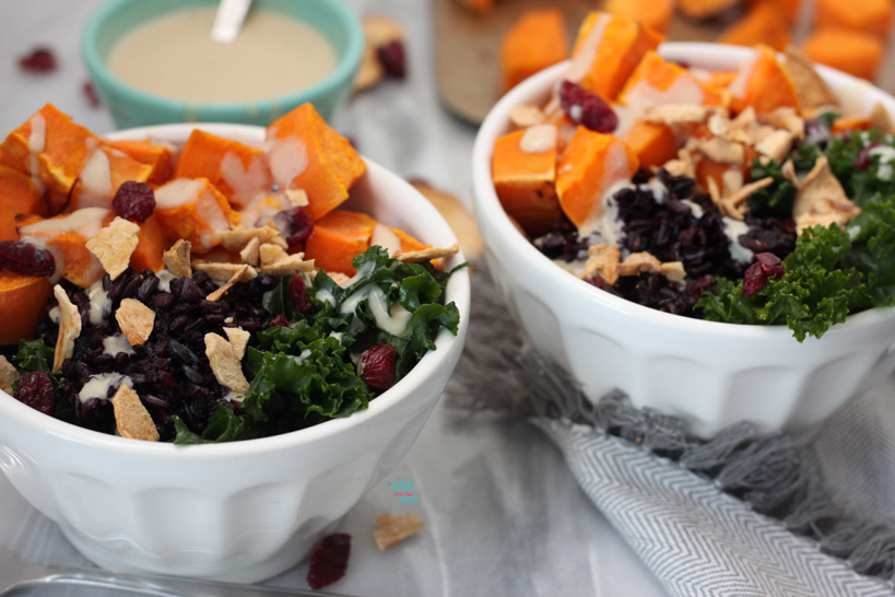 Sweet Potato Forbidden Rice Bowls