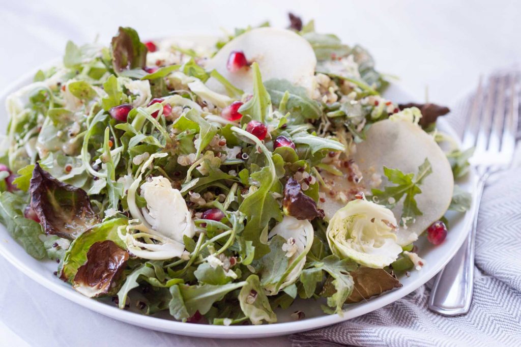 Apple Brussel Sprout Fall Salad