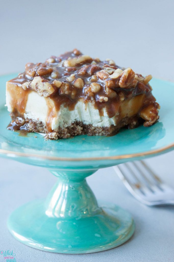 Vegan Pecan Pie Cheesecake Bars