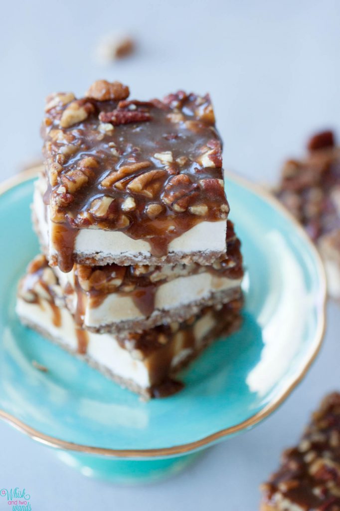 Vegan Pecan Pie Cheesecake Bars