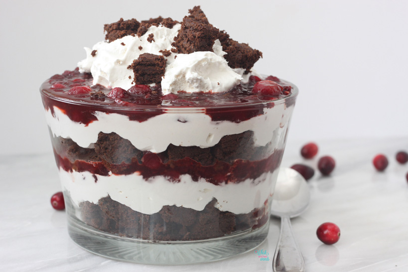 Pumpkin Brownie Cranberry Trifle