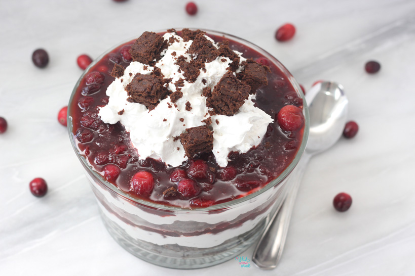 Pumpkin Brownie Cranberry Trifle