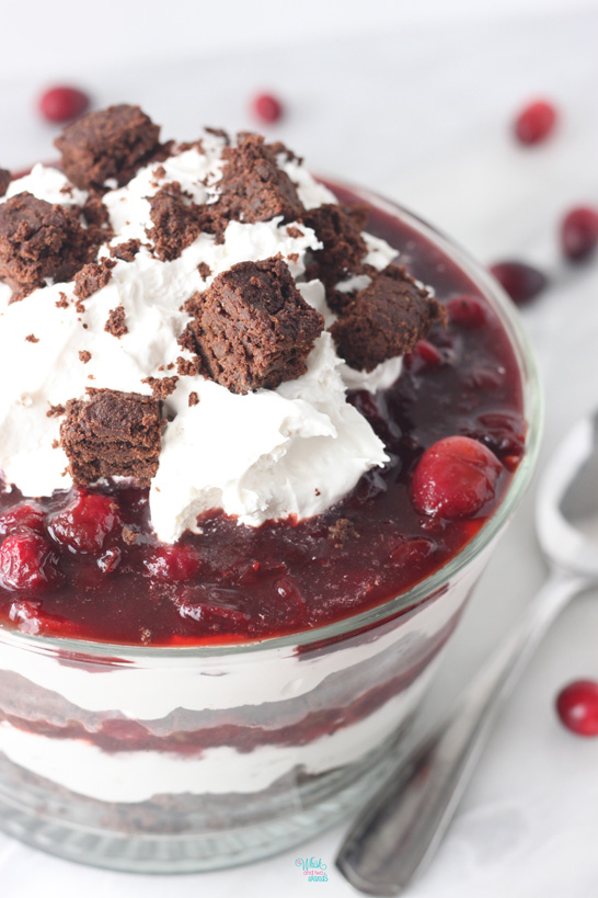 Pumpkin Brownie Cranberry Trifle