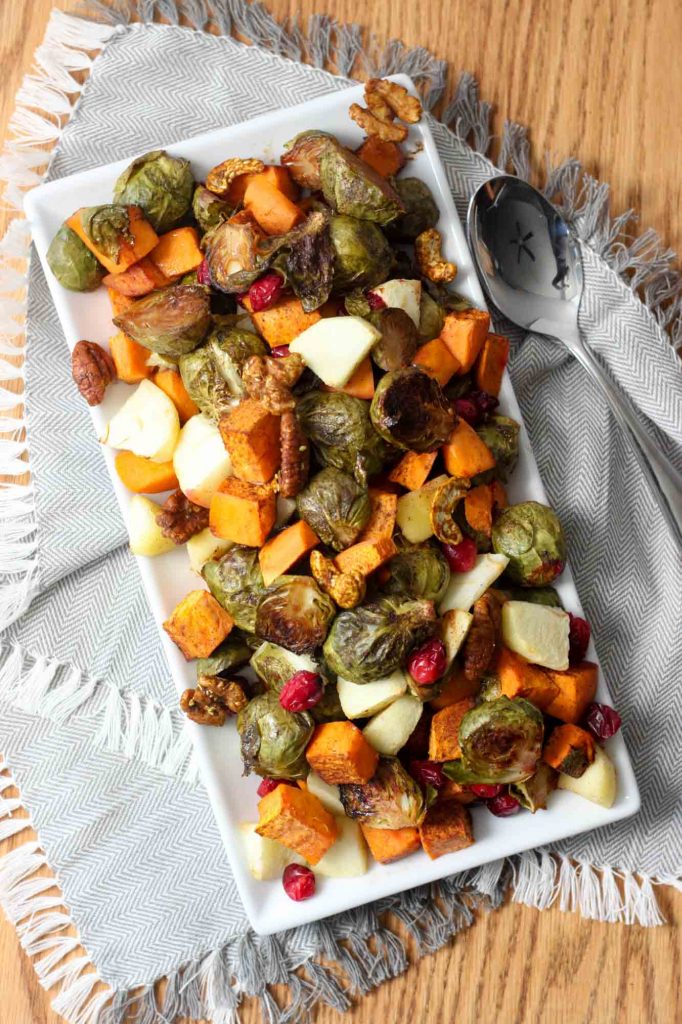 Roasted Fall Vegetables with Apples and Cranberries