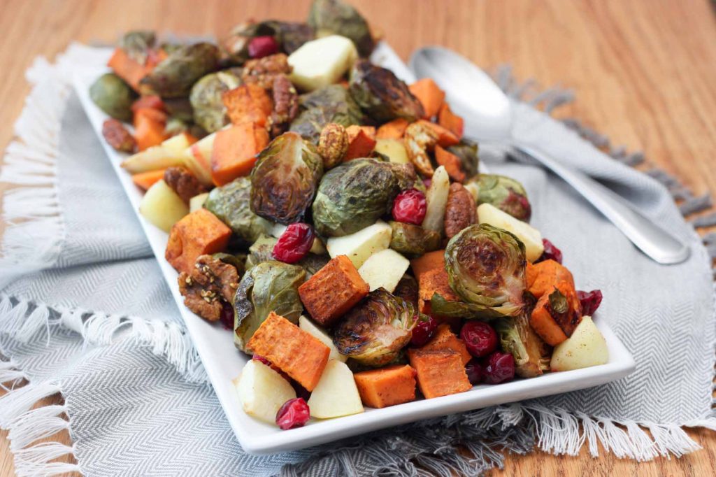 Roasted Fall Vegetables with Apples and Cranberries