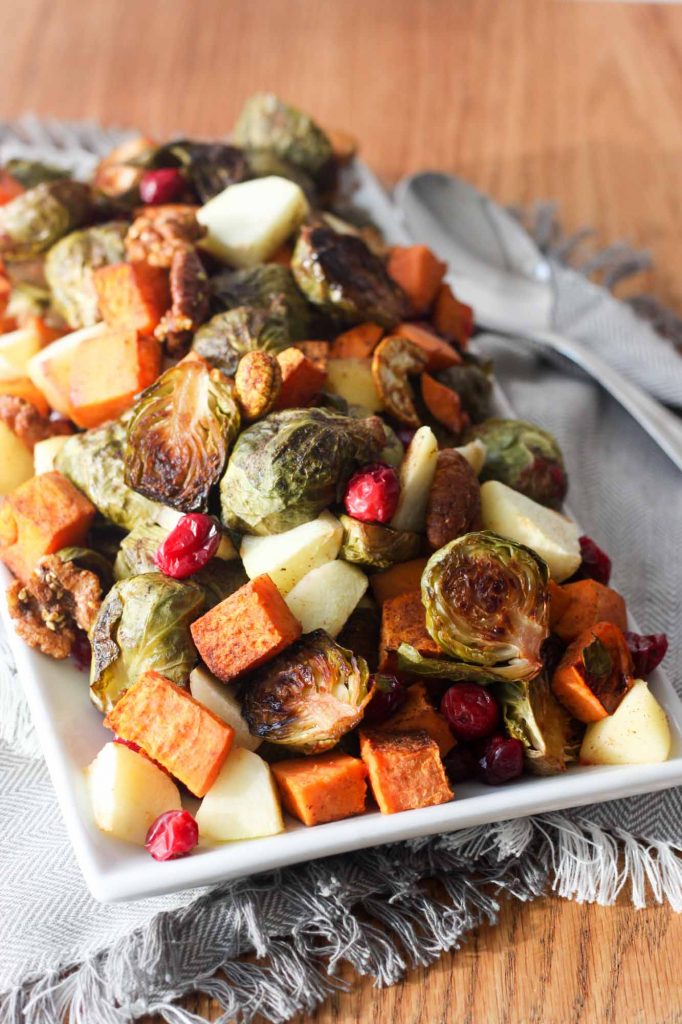 Roasted Fall Vegetables with Apples and Cranberries