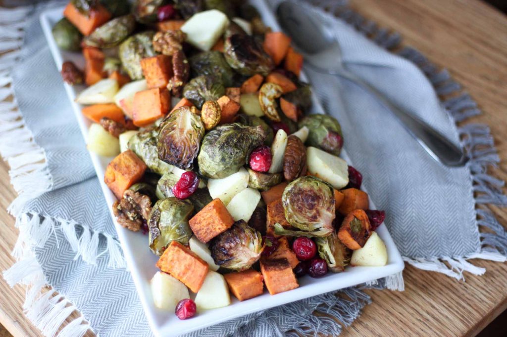 Roasted Fall Vegetables with Apples and Cranberries