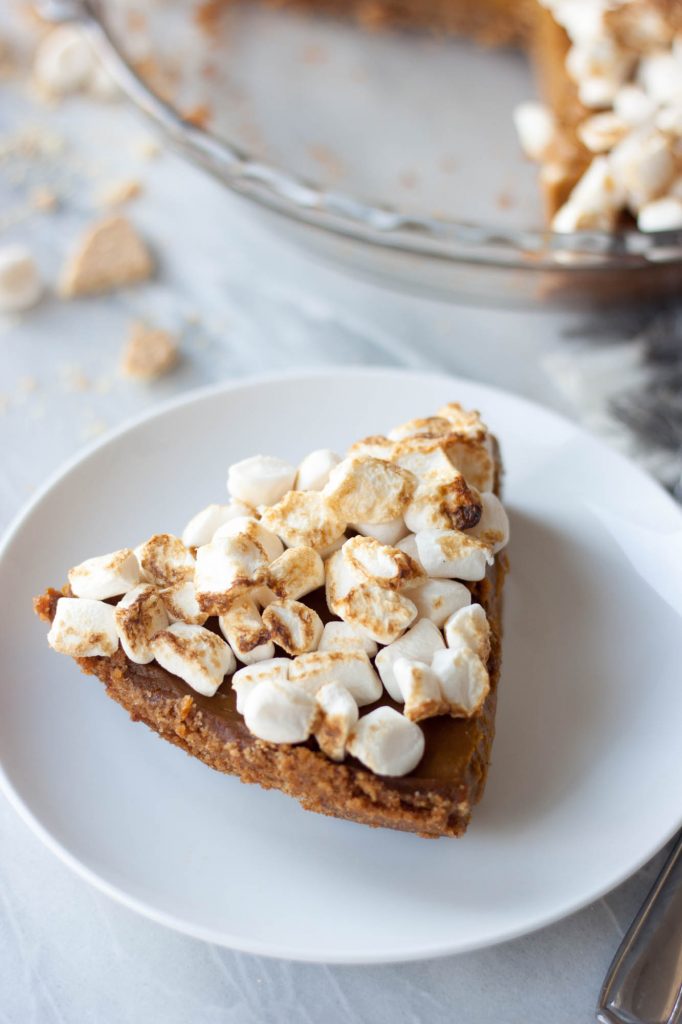 Toasted Marshmallow Sweet Potato Pumpkin Pie