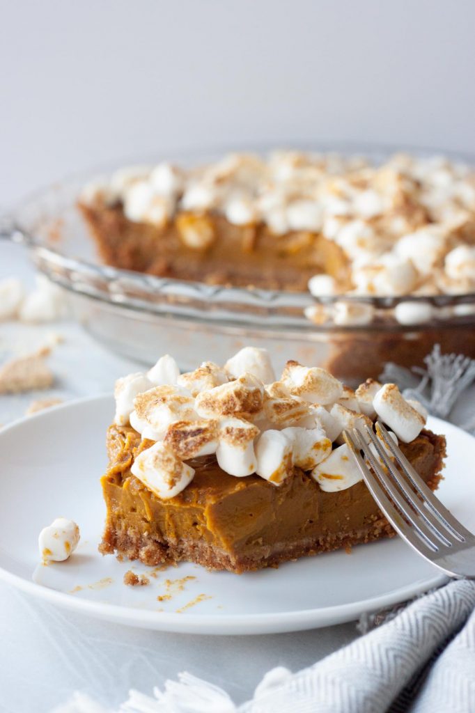 Toasted Marshmallow Sweet Potato Pumpkin Pie