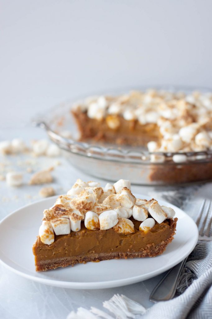 Toasted Marshmallow Sweet Potato Pumpkin Pie