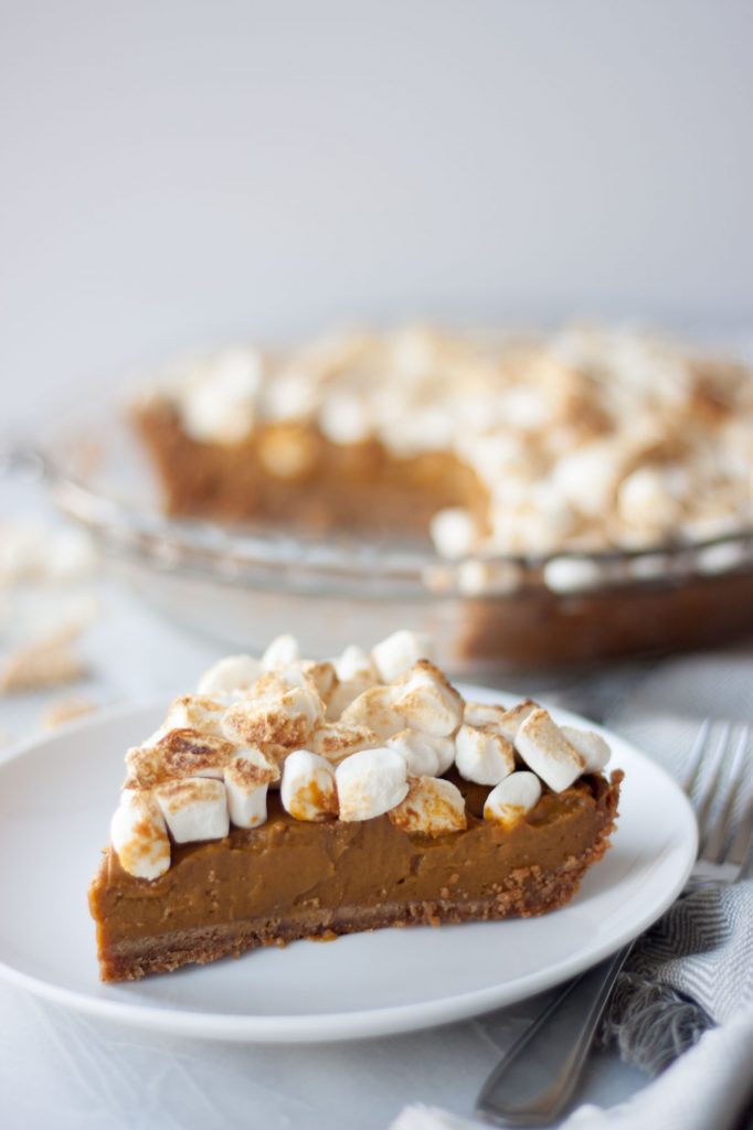 Toasted Marshmallow Sweet Potato Pumpkin Pie